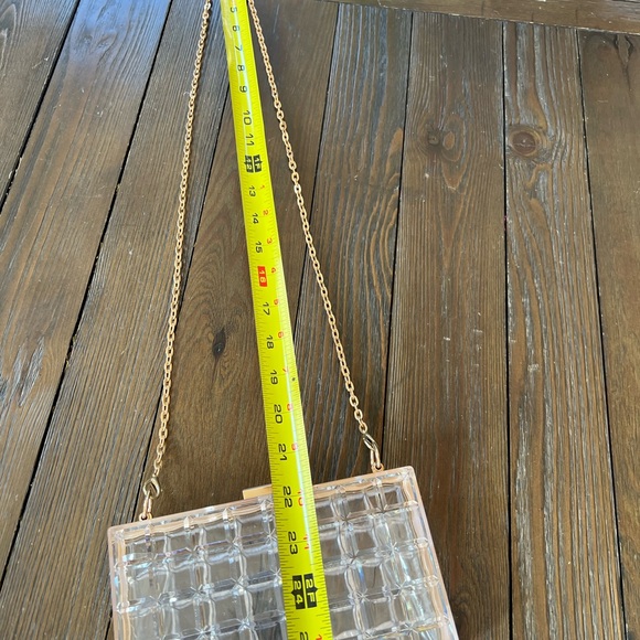 Elegant Transparent Clutch with Gold Chain - Picture 11 of 11